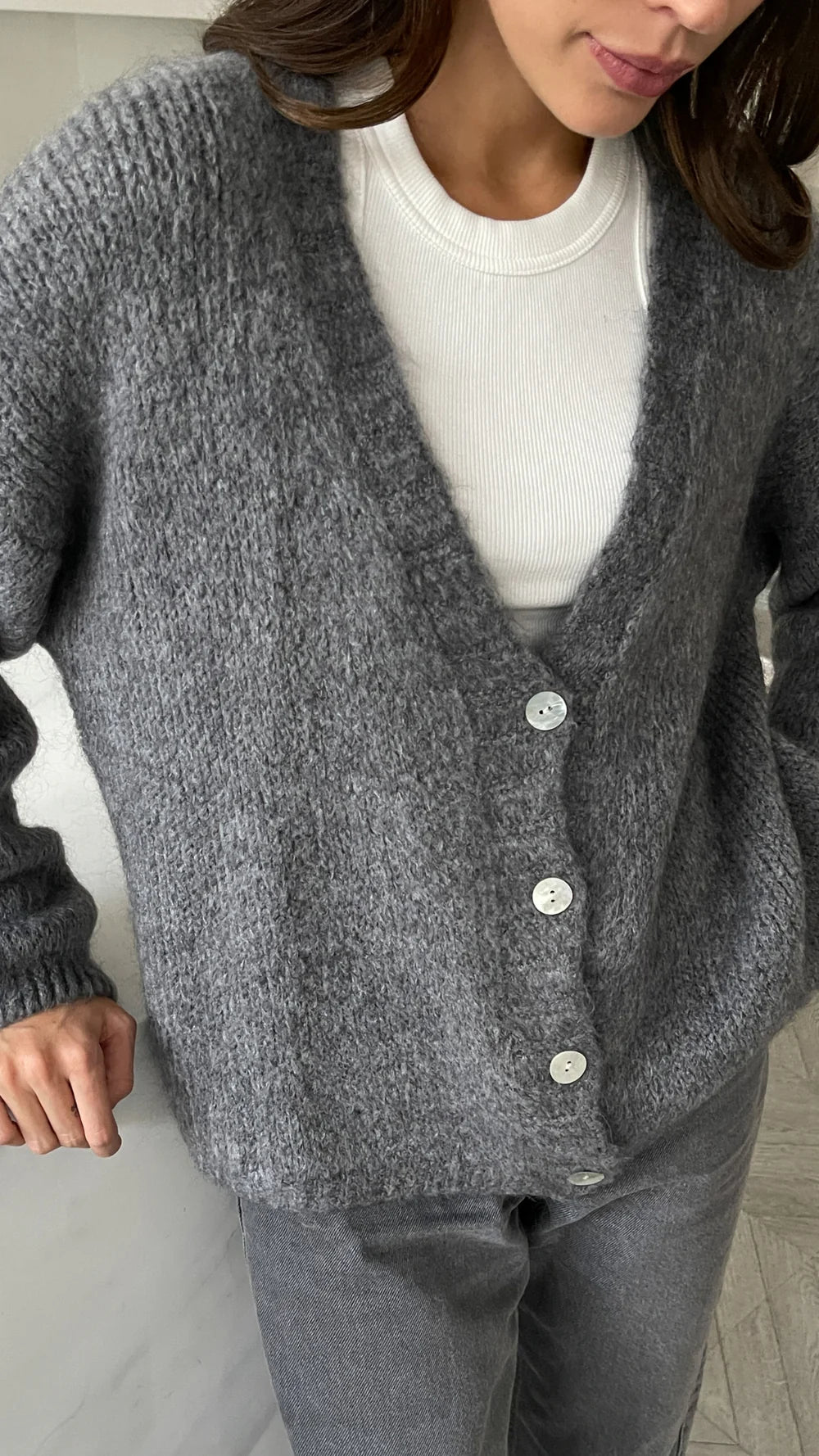 Charli London RUBY Cardigan - DARK GREY