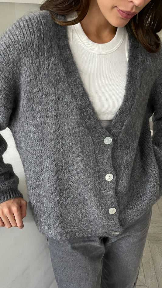 Charli London RUBY Cardigan - DARK GREY