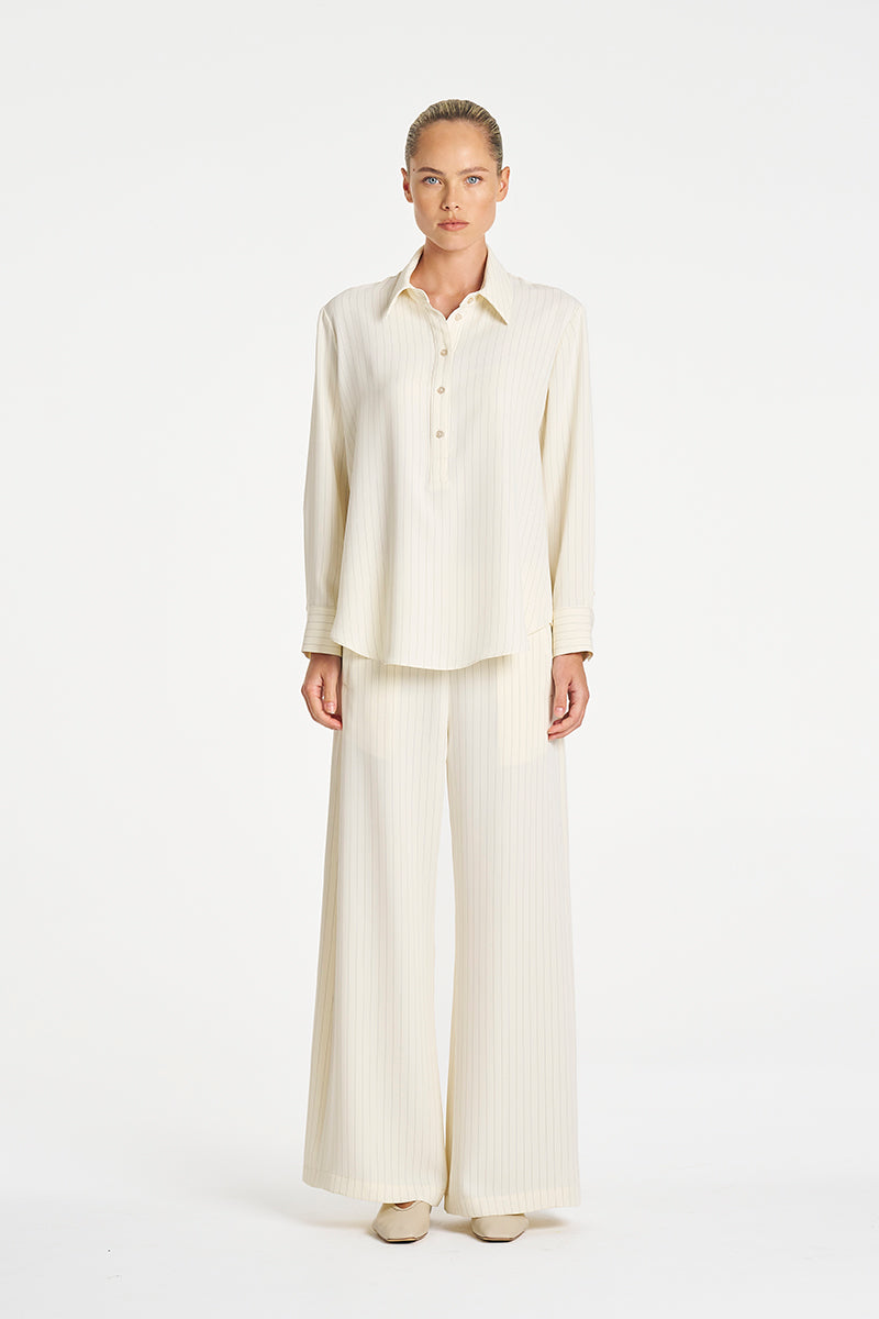 JULY PRE ORDER Mela Purdie Tab Shirt  F734 80068 - Black/ Vanilla