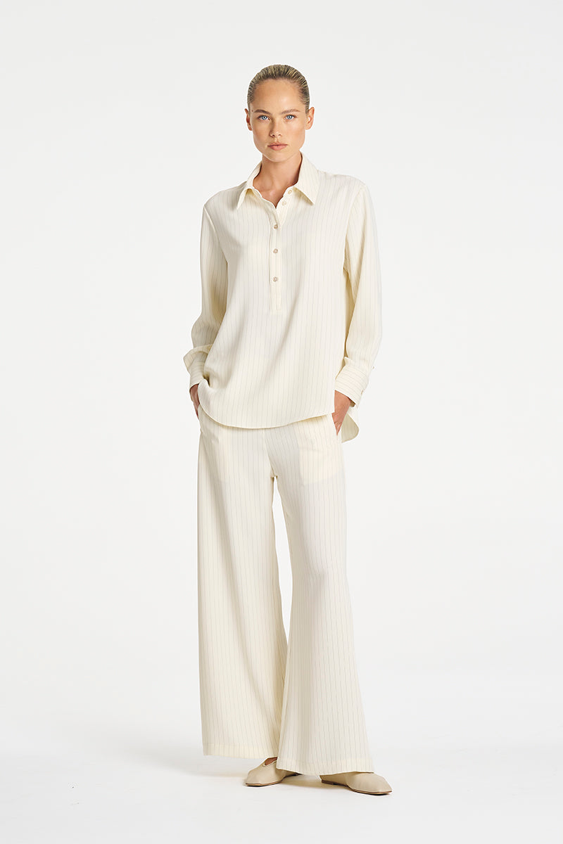 JULY PRE ORDER Mela Purdie Tab Shirt  F734 80068 - Black/ Vanilla