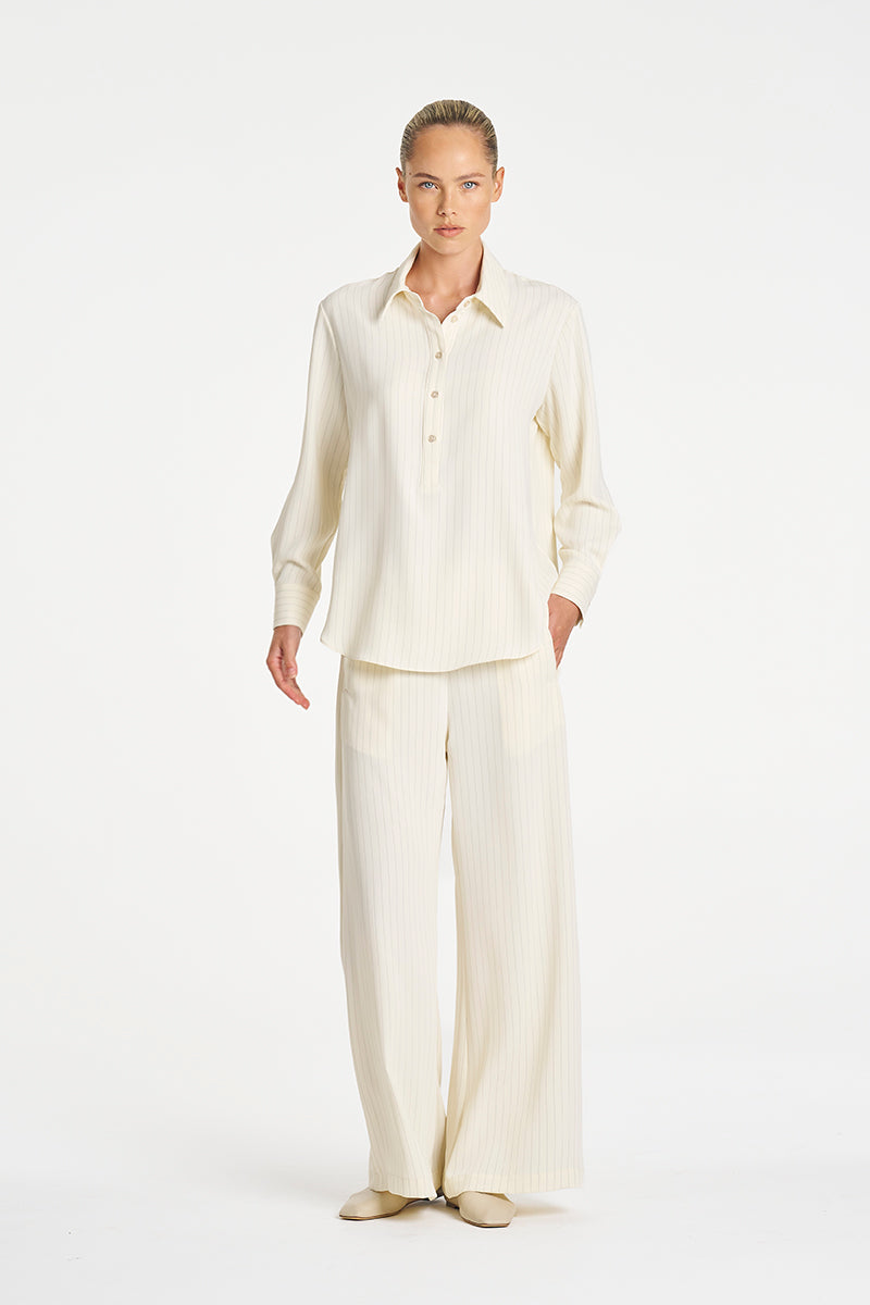 JULY PRE ORDER Mela Purdie Tab Shirt  F734 80068 - Black/ Vanilla