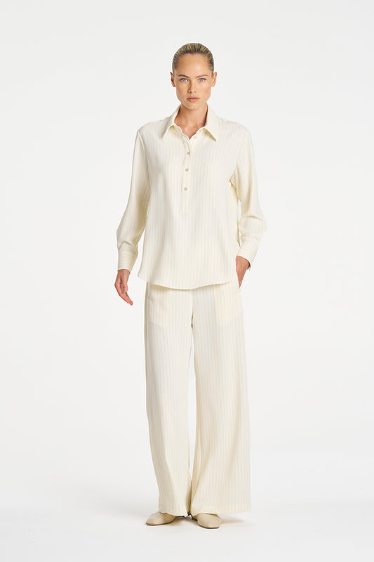 JULY PRE ORDER Mela Purdie Tab Shirt  F734 80068 - Black/ Vanilla