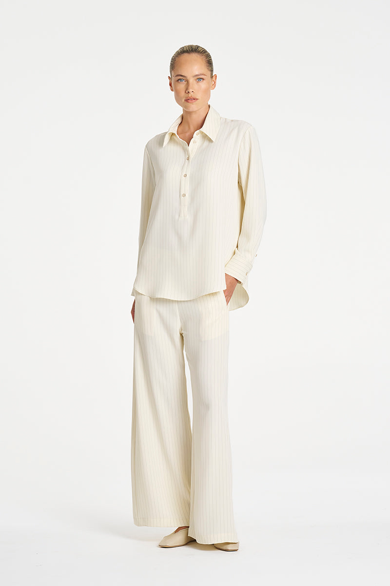 JULY PRE ORDER Mela Purdie Tab Shirt  F734 80068 - Black/ Vanilla