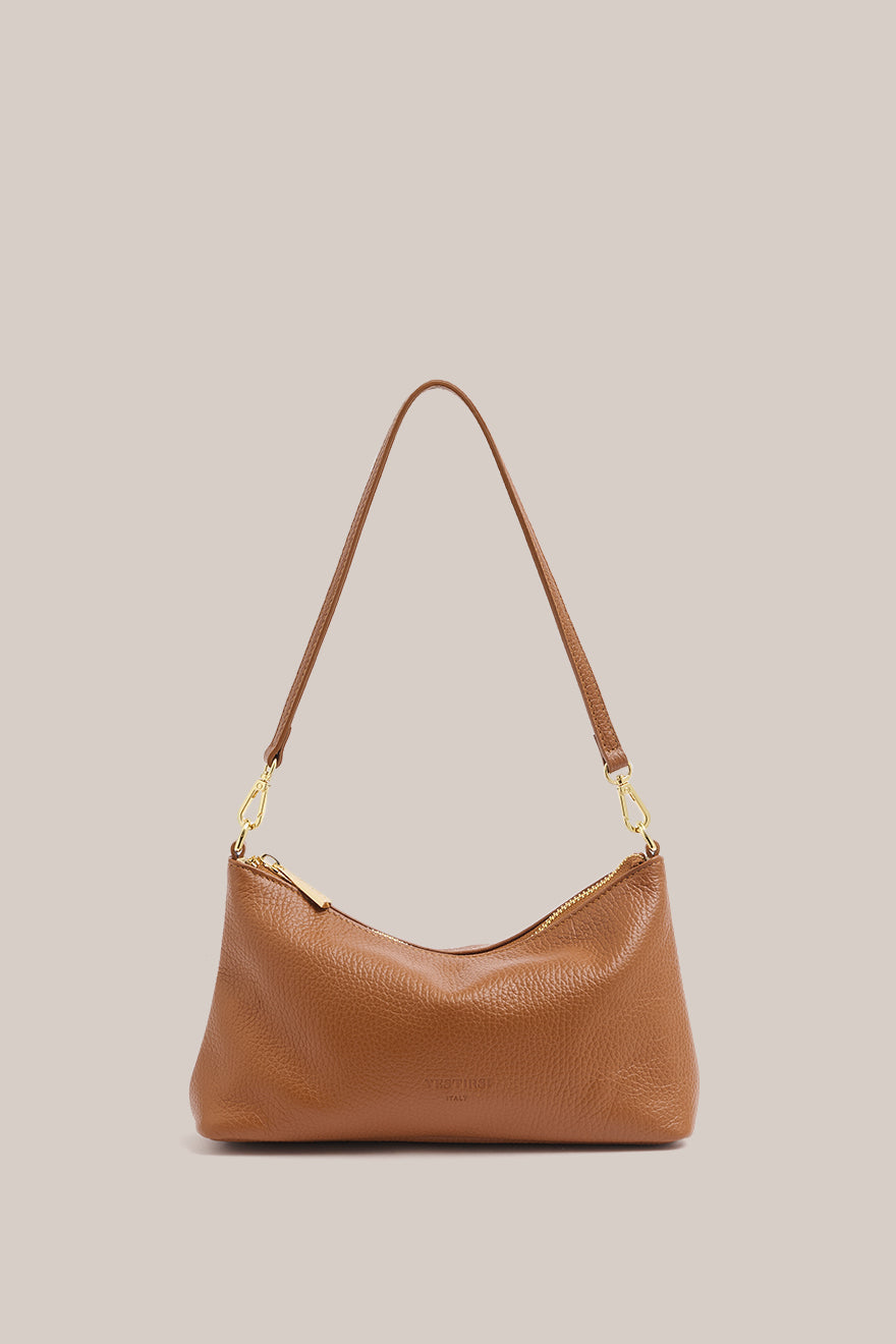 Vestirsi Ashley Tan Leather Crossbody Bag