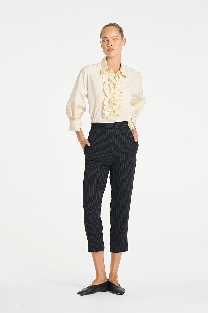 JULY PRE ORDER Mela Purdie Ruffle Resort Top F621 80047- Vanilla