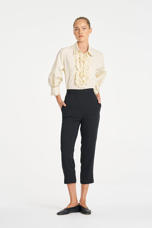 JULY PRE ORDER Mela Purdie Ruffle Resort Top F621 80047- Vanilla