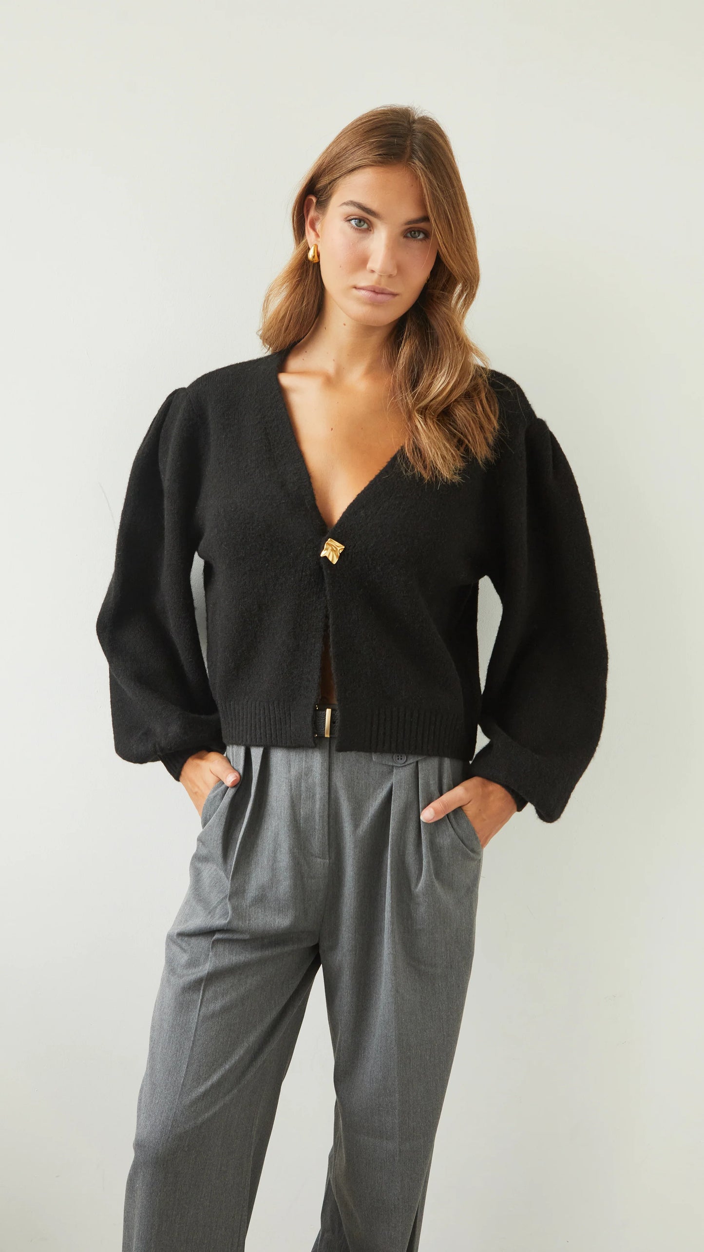 Charli London HOLLIE Cardigan - BLACK