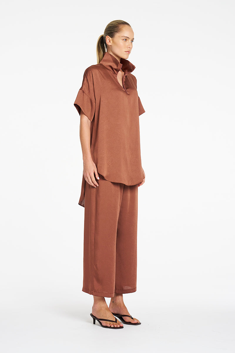 SEPTEMBER PRE ORDER Mela Purdie Funnel Tunic F624 80104 - Cinnabar