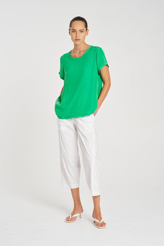 OCTOBER PRE ORDER Mela Purdie Cross Pant F65 1834 - WHITE and SADDLE