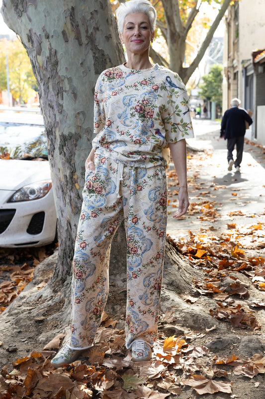 Maud Dainty Gauge Pant - Flowers