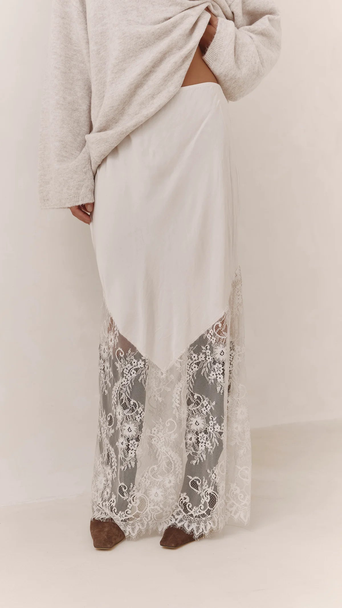 CHARLI London Solene Skirt - MOONBEAM