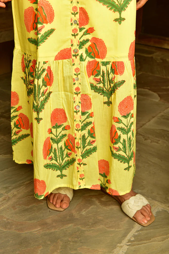 MANDALAY DESIGNS Best Exotic Marigold Hotel Dress - SUNSHINE