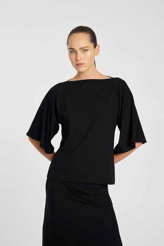 SEPTEMBER PRE ORDER Mela Purdie Picasso Top  F01 8838 - BLACK