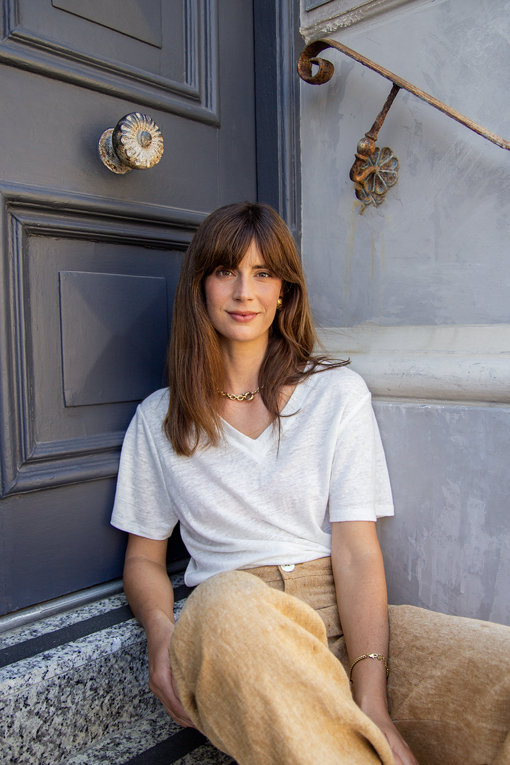 Scandi & Co V Neck Tee - White