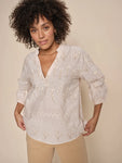 Mos Mosh Nadine 3/4 Embroidered Blouse