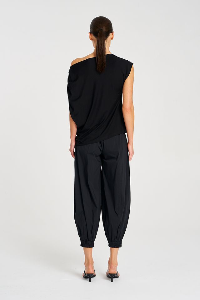 SEPTEMBER PRE ORDER Mela Purdie Drape Shell F01 8845 - BLACK