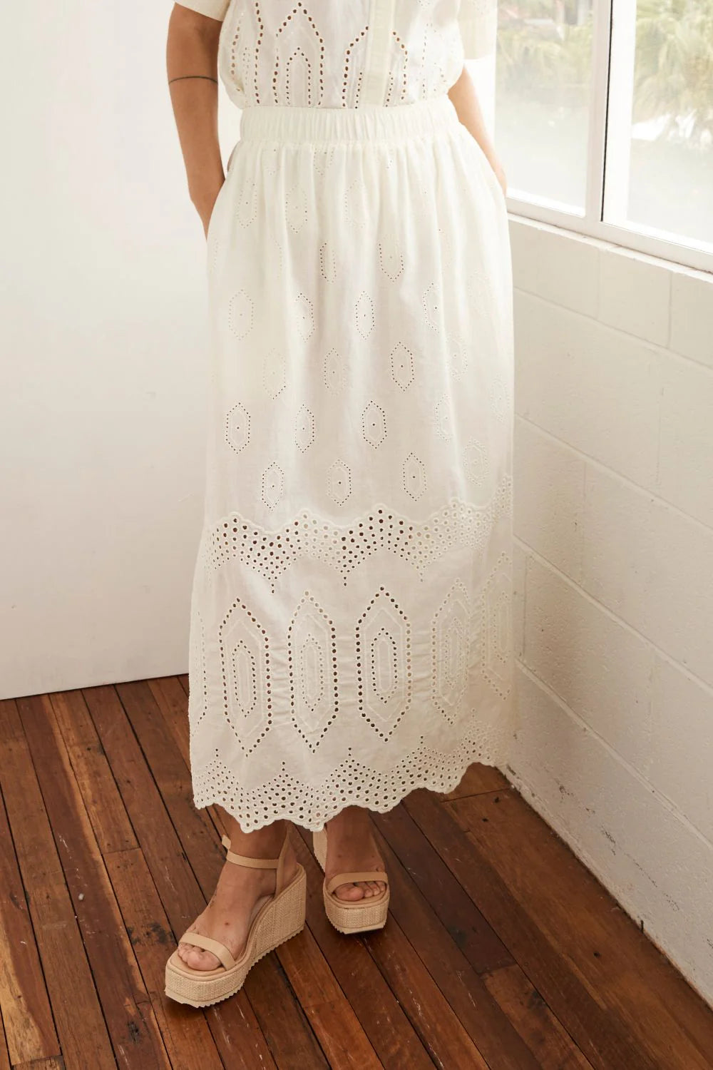 Zoe Kratzmann Fond Skirt - Cream Broderie