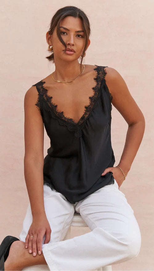 Charli London Solange Camisole - BLACK