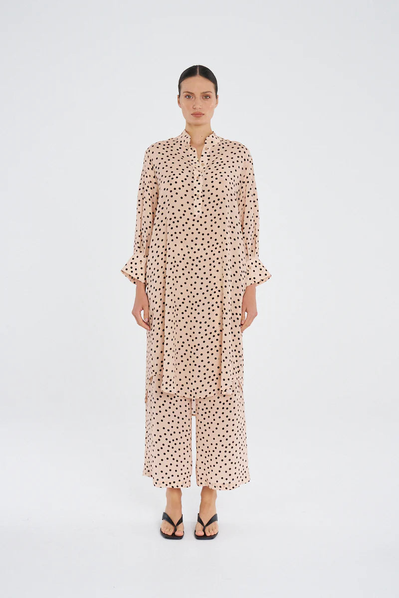Mela Purdie Resort Dress F856 3047 - MERINGUE/ BLACK