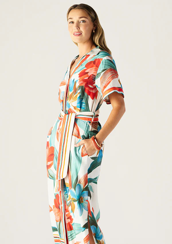 MOS The Label Fiorina Print Shirt Dress