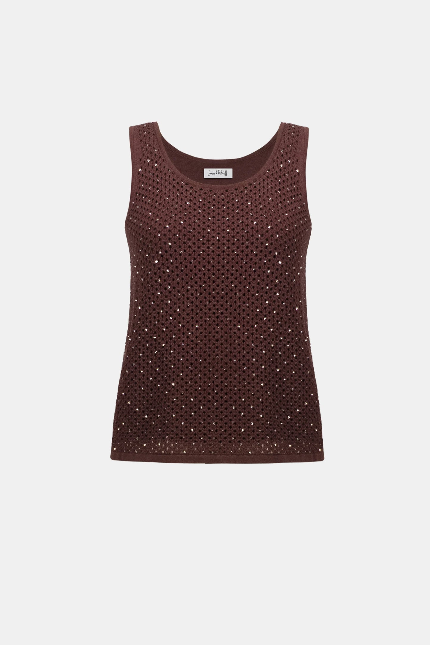Joseph Ribkoff Embellished Knit Camisole 262957 MAHOGANY