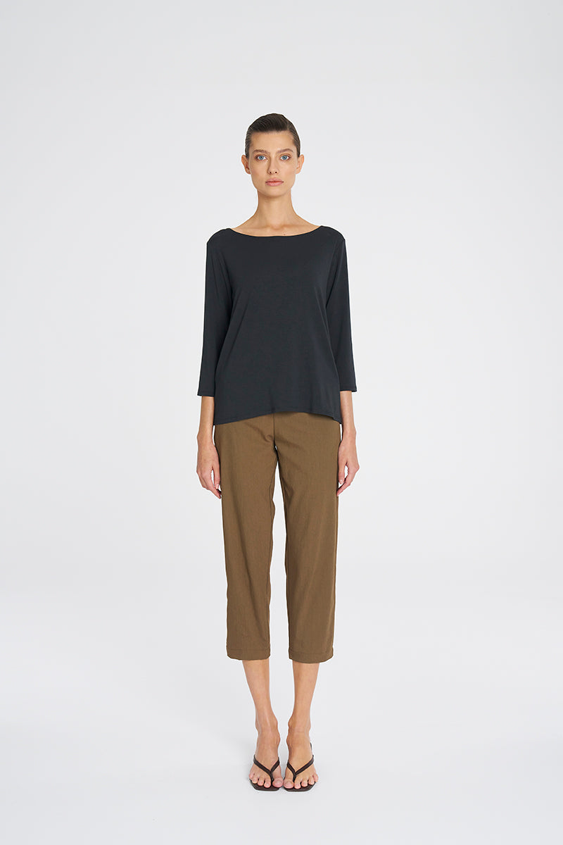 Mela Purdie Relaxed Boat Neck F01 2630 - CANYON