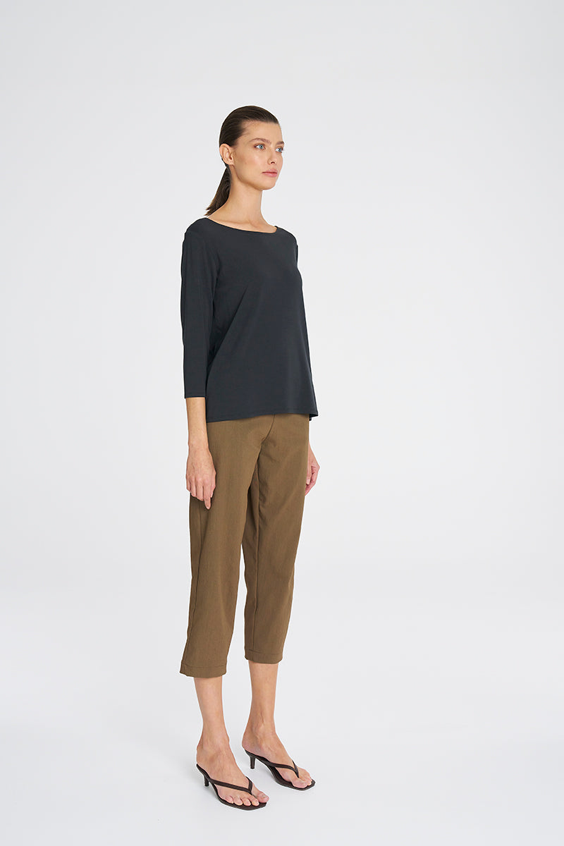 Mela Purdie Relaxed Boat Neck F01 2630 - CANYON