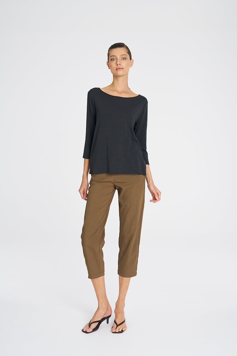 Mela Purdie Relaxed Boat Neck F01 2630 - CANYON