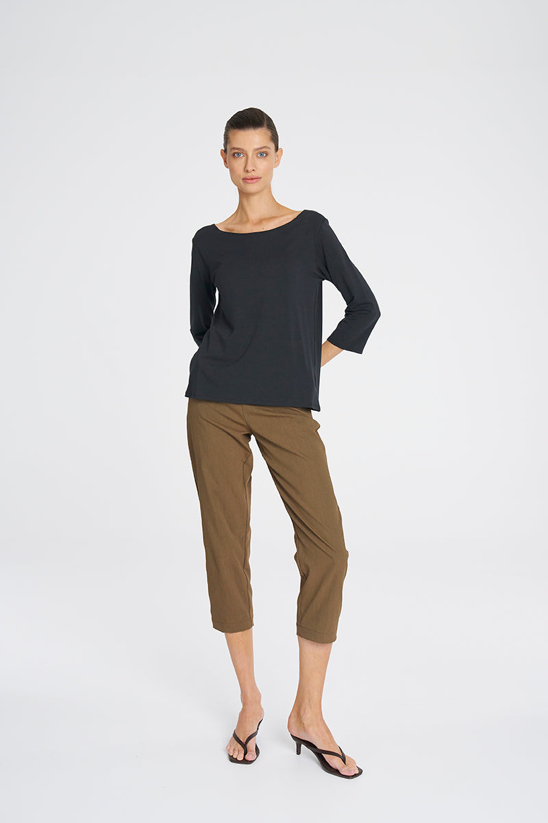 Mela Purdie Relaxed Boat Neck F01 2630 - CANYON