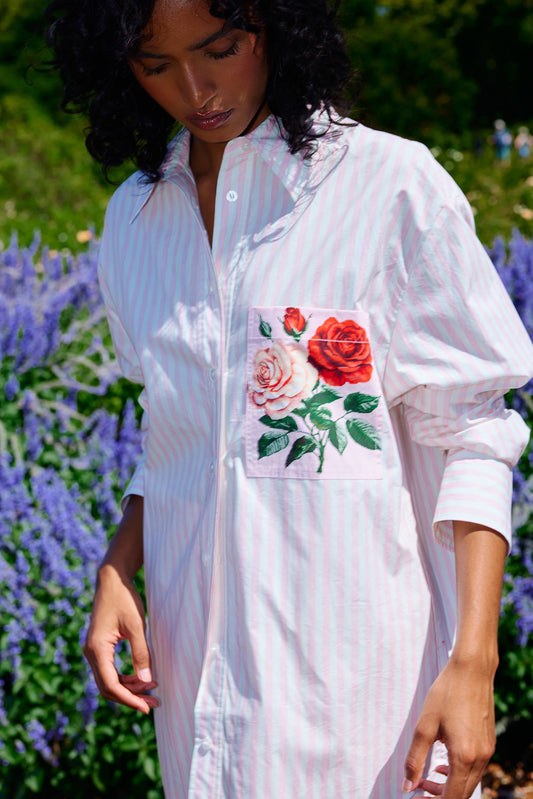 ASTON STUDIO Buddy Shirt - BABY ROSE STRIPE