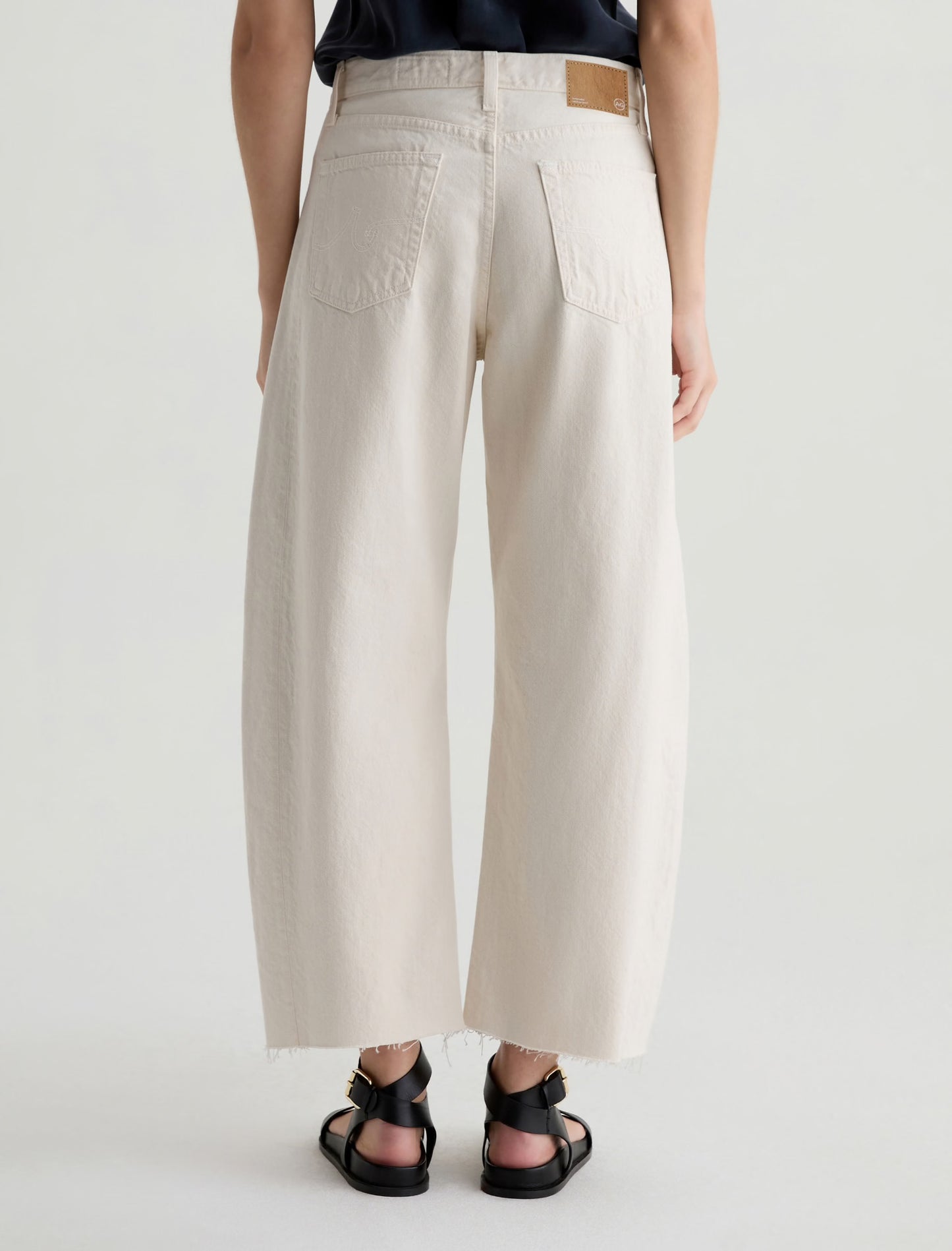 AG Jeans Hattie Crop Jean - High-Rise Barrel - Opal Stone