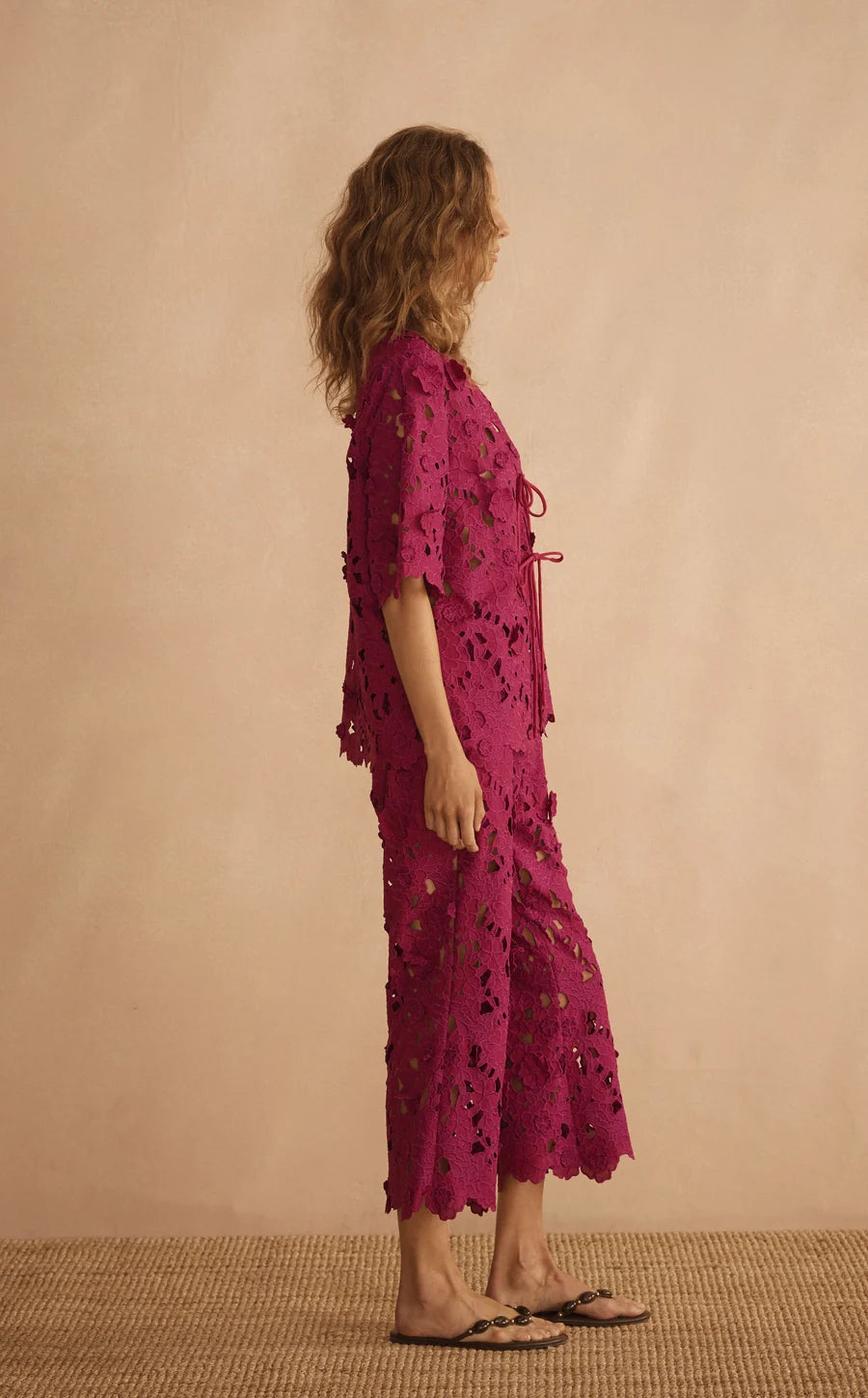 PRE ORDER Aur Ocea Rosario Ornato Appliqué Cropped Pant
