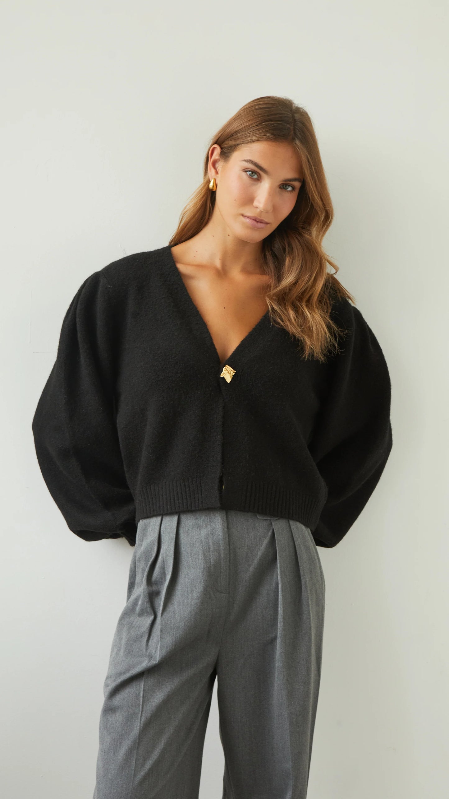Charli London HOLLIE Cardigan - BLACK
