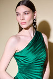 Joseph Ribkoff Satin One Shoulder Dress With Asymetrical Hemline 234721