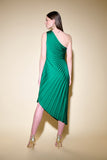 Joseph Ribkoff Satin One Shoulder Dress With Asymetrical Hemline 234721