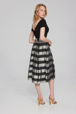 Joseph Ribkoff Striped Organza Fit-and-Flare Dress Style 241748