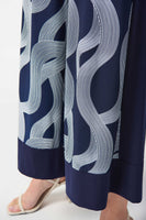 Joseph Ribkoff Silky Knit Abstract Print Wide-Leg Pants 242144