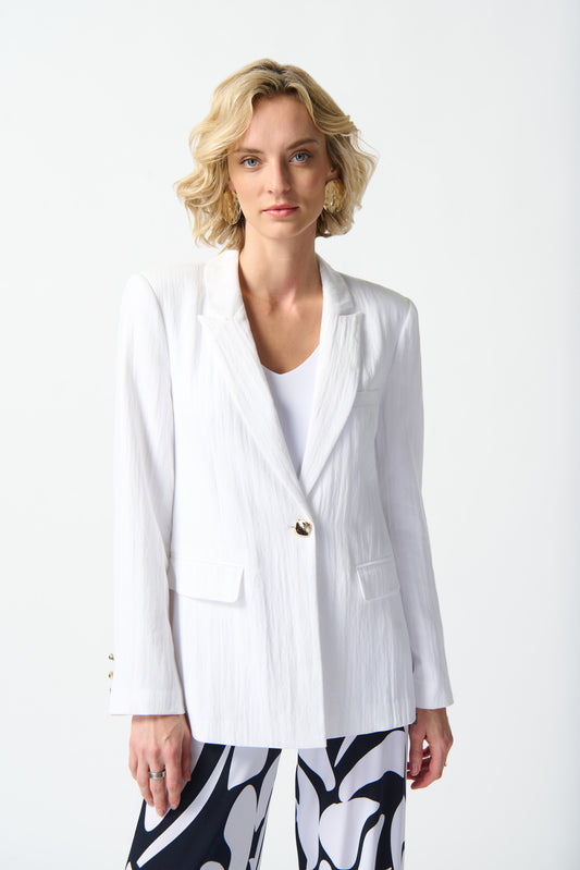 Joseph Ribkoff Woven Fitted Blazer 242913 - Vanilla