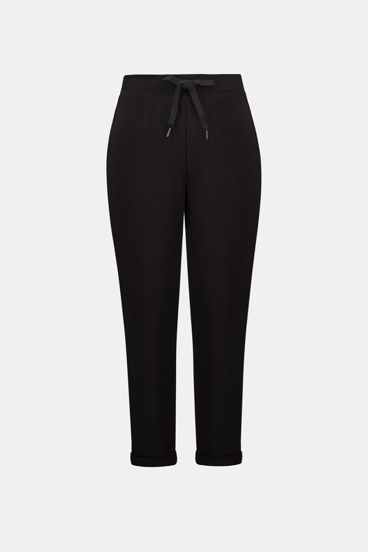 Joseph Ribkoff SPORT Scuba Jersey Pull-On Jogger Pants With Drawstring Waist 261606F26 - Black