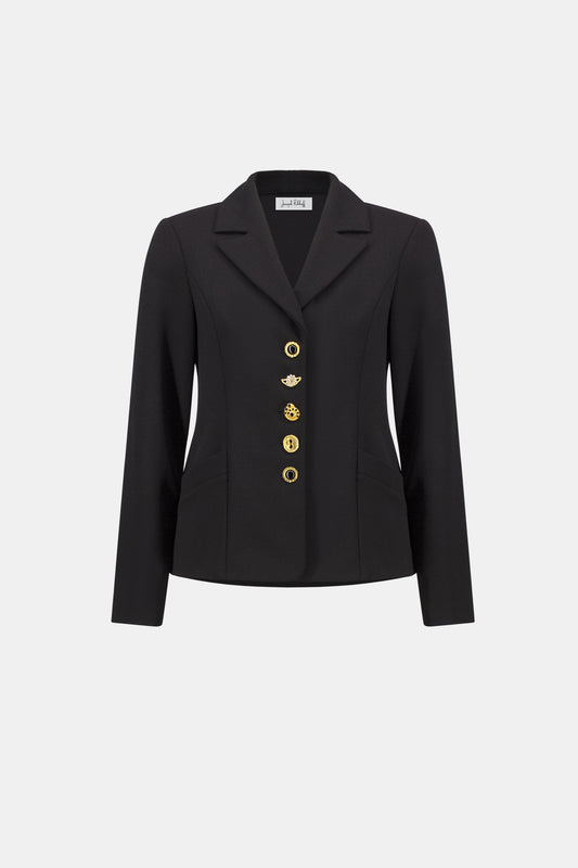 Joseph Ribkoff Scuba Crepe Fitted Blazer With Statement Buttons 263151