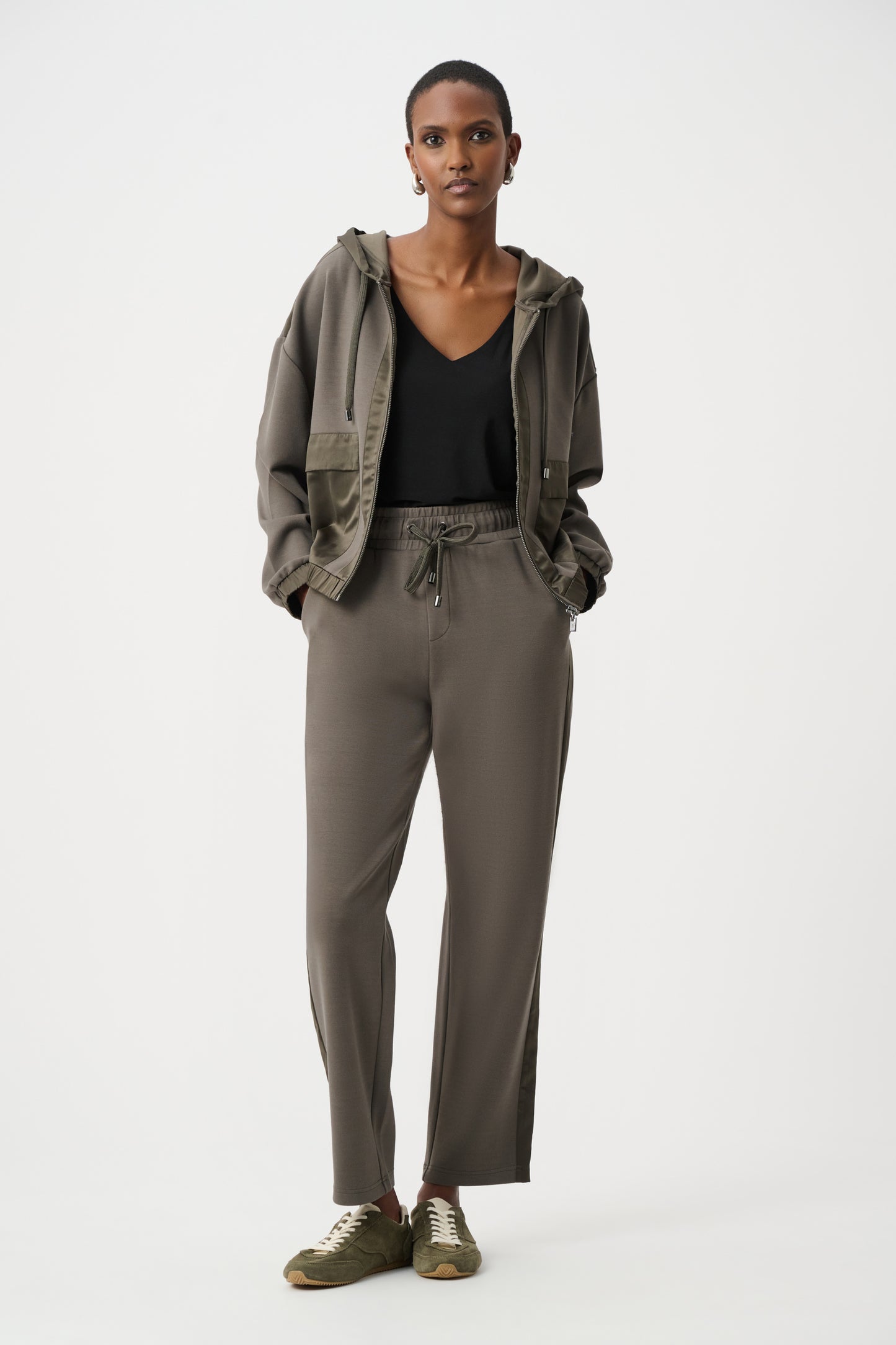 Joseph Ribkoff SPORT Scuba Jersey Straight Leg Pants 263623 - Avocado