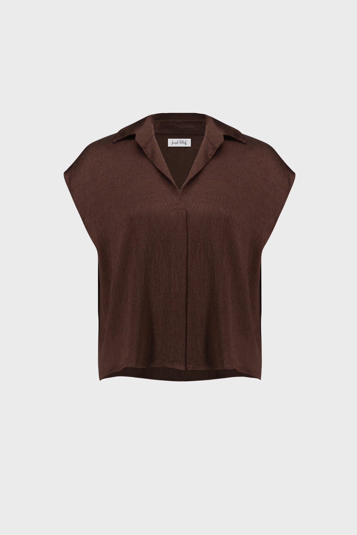 Joseph Ribkoff Crushed Satin Dolman Sleeve Top 271003 Mahogany