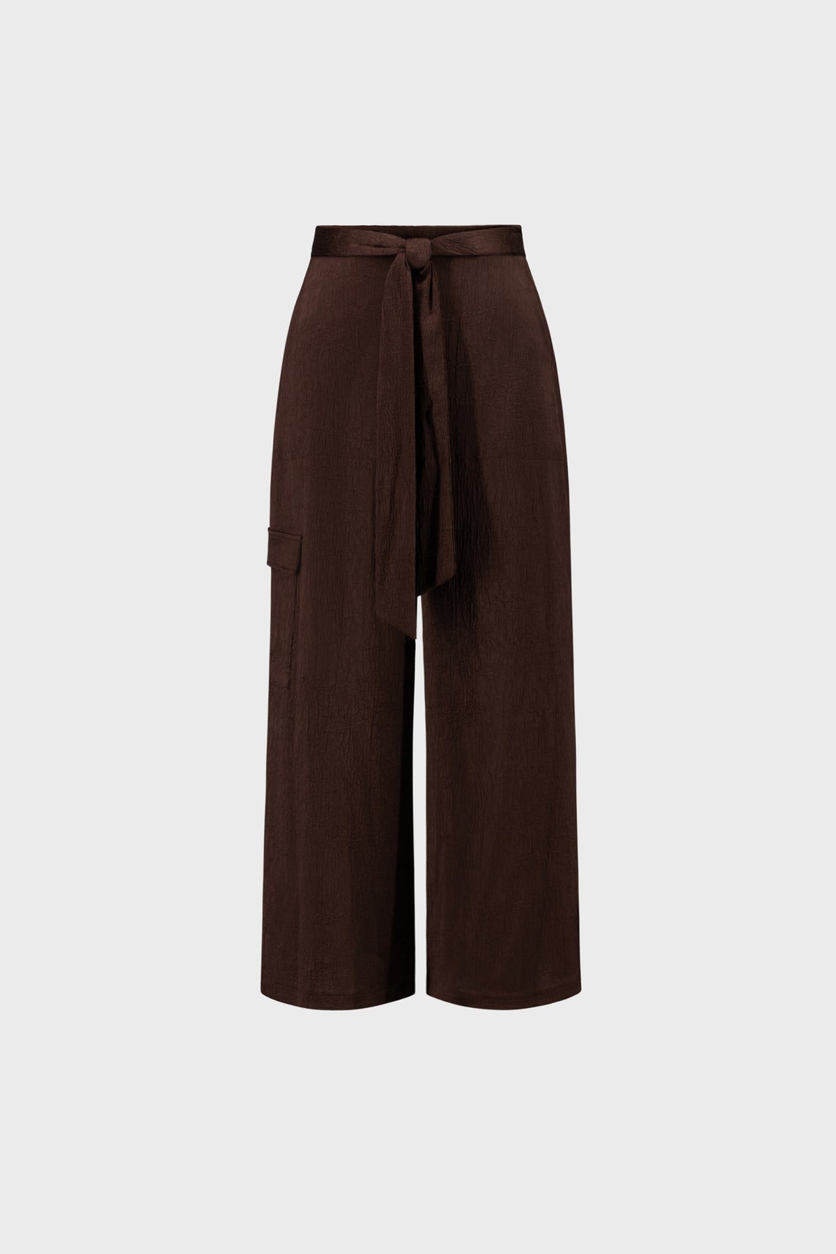 Joseph Ribkoff Crushed Satin Culotte Pants 271004 Mahogany