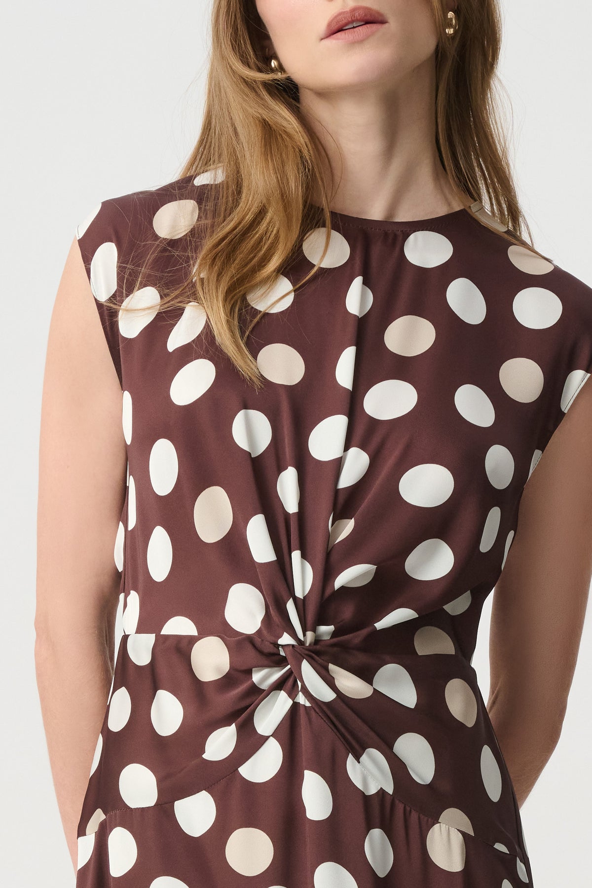 Joseph Ribkoff Polka Dot Twist Waist Dress
271096