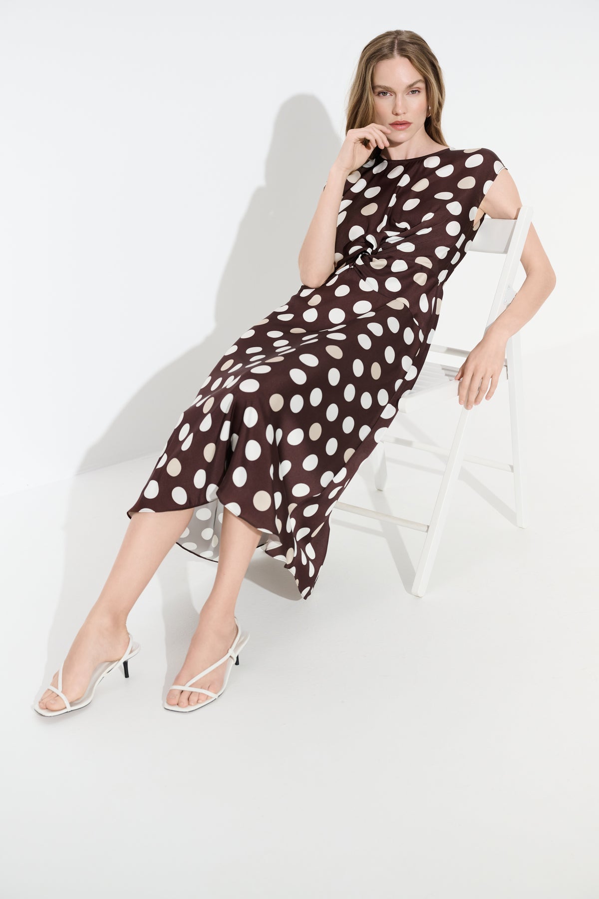 Joseph Ribkoff Polka Dot Twist Waist Dress
271096