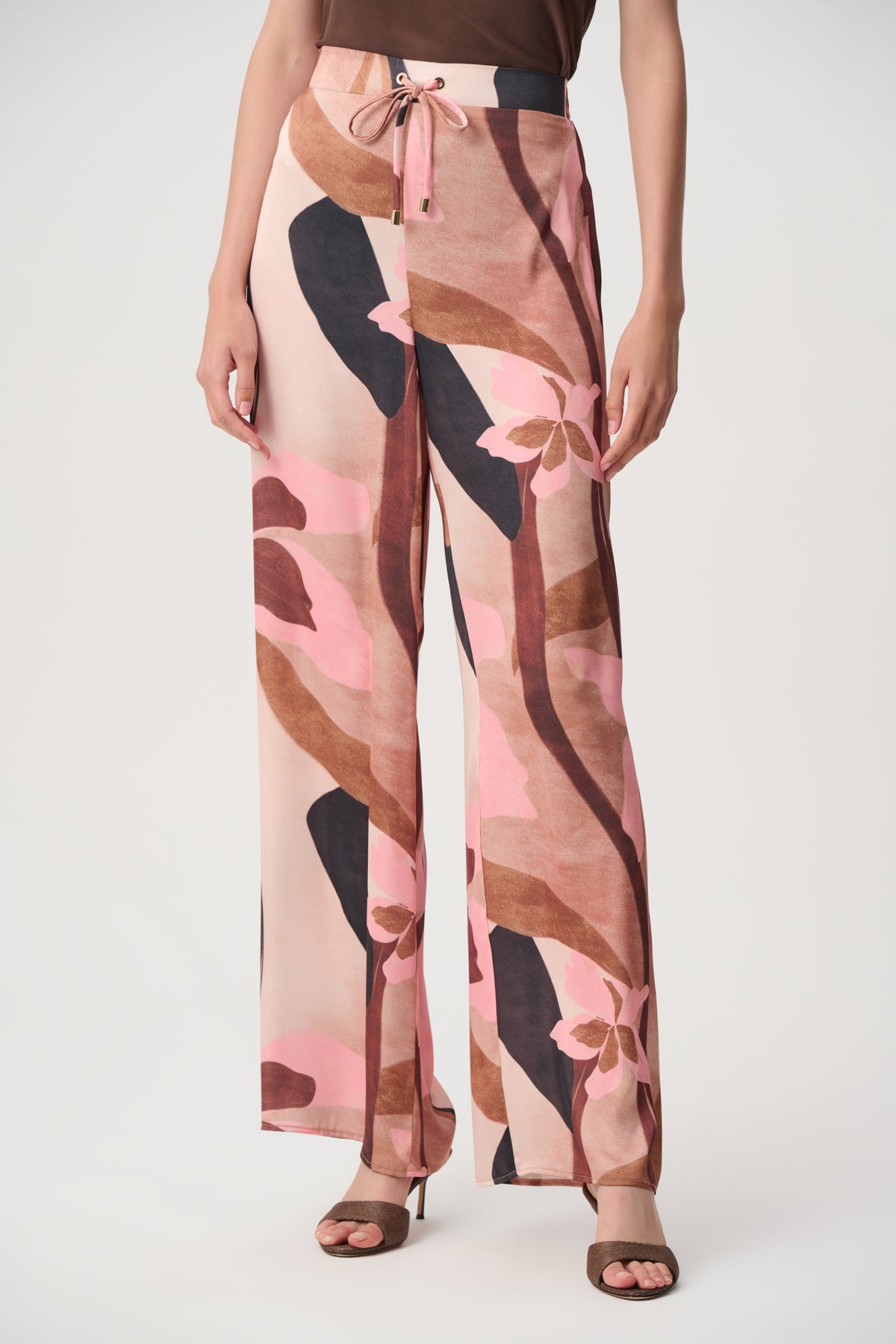 Joseph Ribkoff Floral Satin Wide Leg Pants 271183