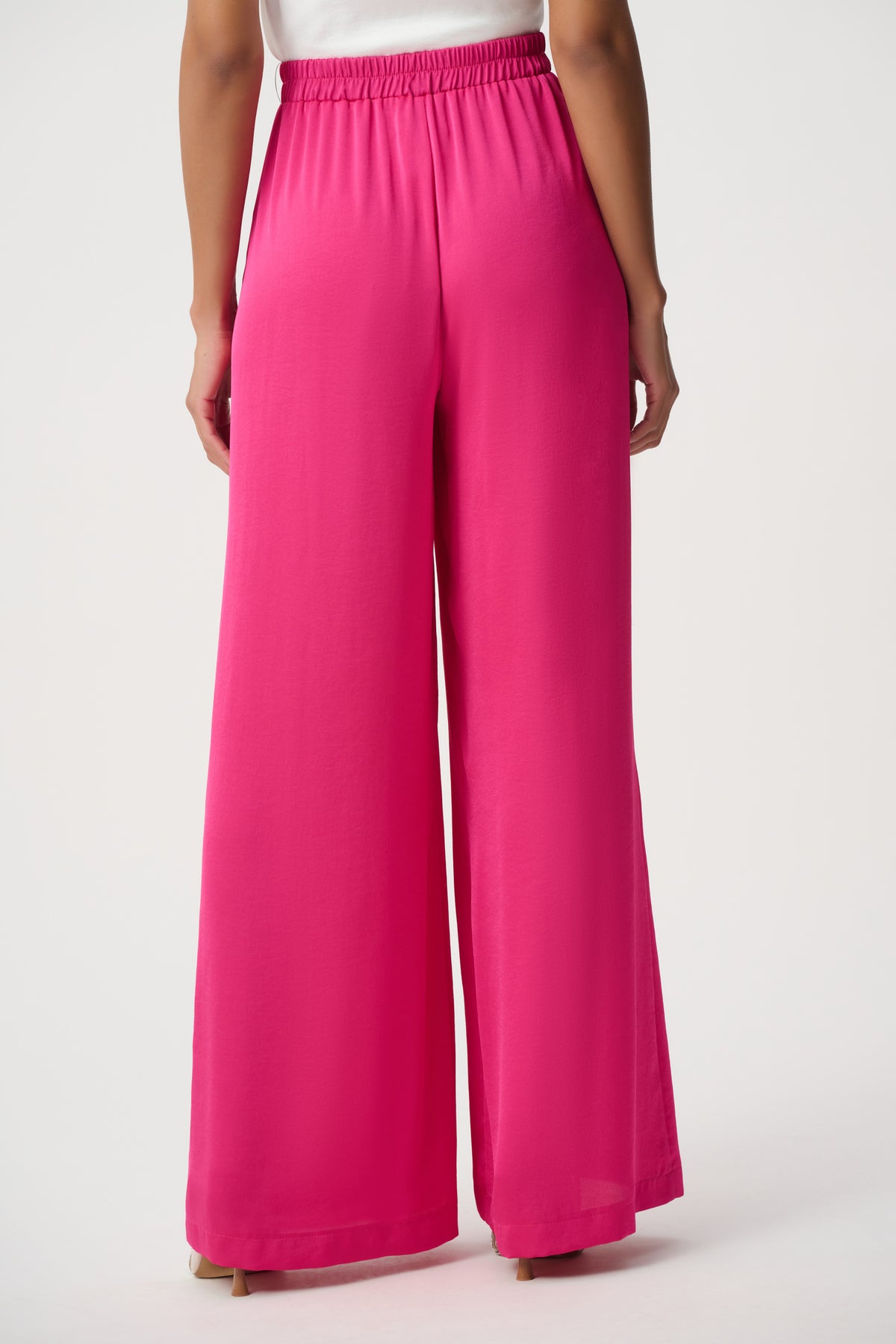 Joseph Ribkoff Recycled Satin Wide Leg Pants - Shocking Pink 
271728
