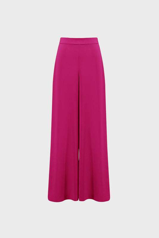 Joseph Ribkoff Recycled Satin Wide Leg Pants - Shocking Pink 
271728