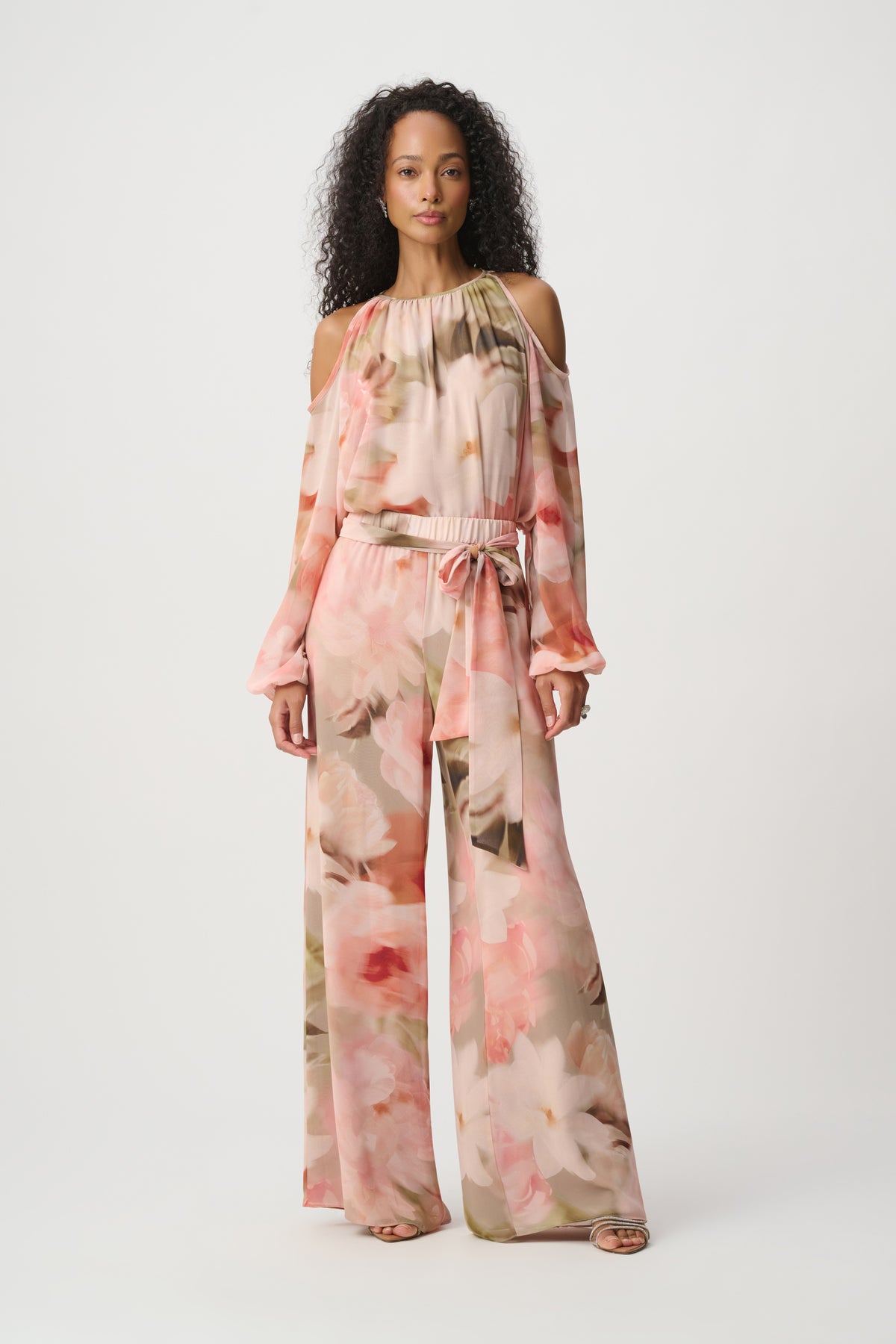 Joseph Ribkoff Floral Chiffon Wide‑Leg Pants 271755