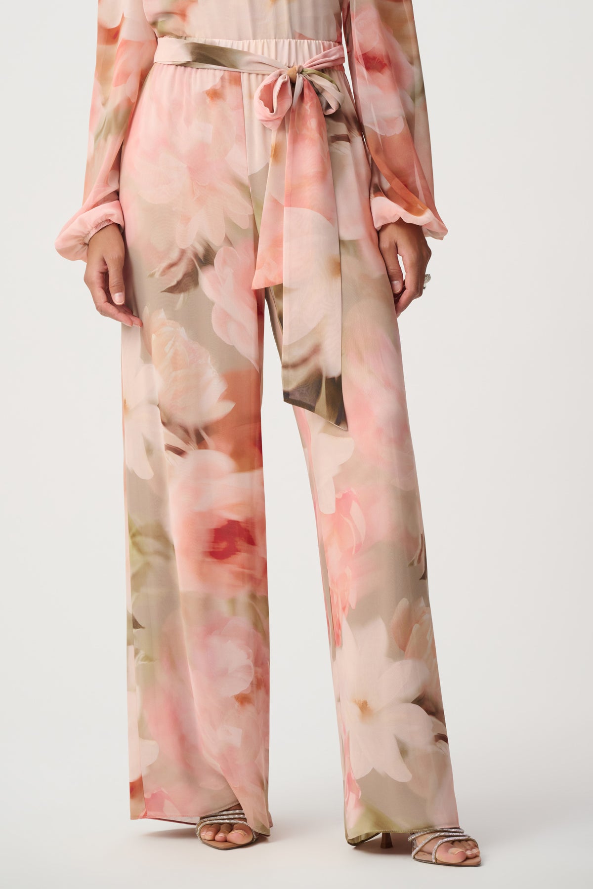 Joseph Ribkoff Floral Chiffon Wide‑Leg Pants 271755